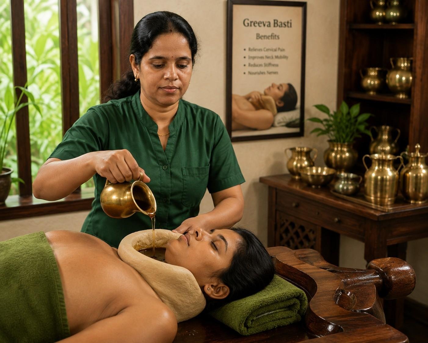 Greeva Basti Ayurvedic therapy for spine care in Ranchi